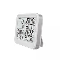 Stasiun Cuaca Nirkabel Plastik Putih Termometer Higrometer Max Min dengan 3 Sensor 130x101x25mm OEM RAPITECH TH139
