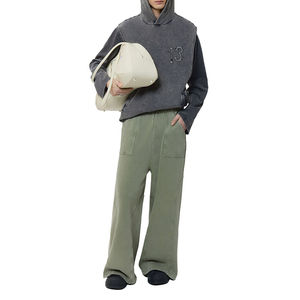 กางเกงเอวสูงปานกลางแบบลำลองทำจากผ้าฝ้าย100% มีโลโก้ตามสั่งสีและดีไซน์ที่เป็นมิตรต่อสิ่งแวดล้อม - Product Image 1