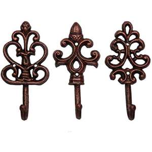 Crochets muraux en fonte ornée pour une addition décorative et fonctionnelle à toute entrée ou à toute buanderie de votre maison - Product Image 6