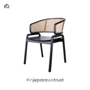 Woven <b>Rattan</b> Back Cafe Living Room Cushion Upholstered Sillas Comedor Cane Restaurant Dining Teak Wood Chair Outdoor Hotel - Product Image 1