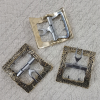 Chaussures en cuir napoléoniennes médiévales boucle de ceinture boucle de chaussure de tourbillon en laiton avec épingle en métal TT-7611 BC