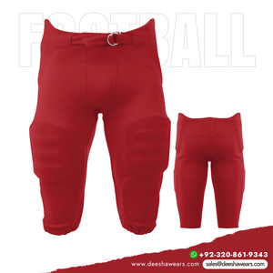 Pantalon de football américain série 100, solide et intégré, avec protections intégrées, tissu durable, grande taille, pour l'été, pour les entraînements et les matchs, pour adultes - Product Image 2