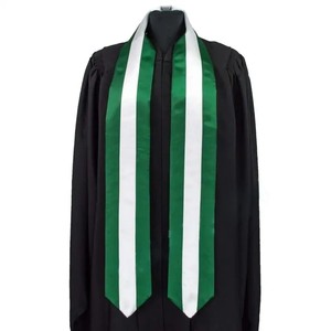 Estolas de Graduación Blancas Lisas de 72 Pulgadas para Adultos, Sublimables, Colores Personalizados, Logotipo, 100% Poliéster para Uso Escolar, Venta al Por Mayor - Product Image 1