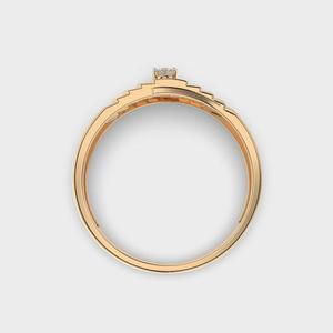 Anillo de bodas de oro amarillo de 14 quilates Anillo de diamante creado en laboratorio Anillo de diamante cultivado en laboratorio redondo Diamante ecológico - Product Image 2