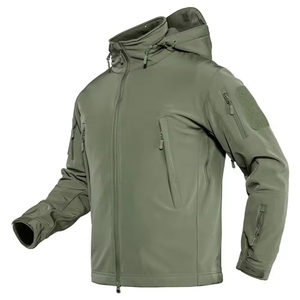 Veste d'hiver à capuche en softshell personnalisée OEM ODM 2025 avec logo, unisexe, imperméable, coupe-vent, fermeture éclair pour homme, pour l'extérieur - Product Image 4
