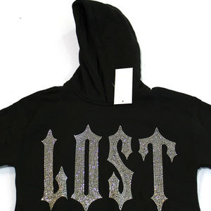 French Terry alta calidad personalizar ropa Streetwear Rhinestone Sudadera con capucha personalizado de gran tamaño pulóver hombres sudaderas con capucha - Product Image 3