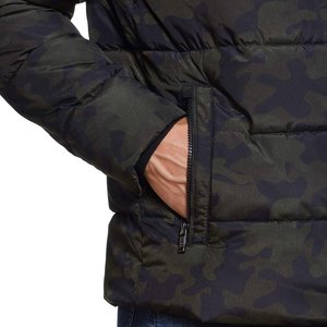 Men's High Quality Winter Varsity <b>Jacket</b> Fashionable Thickened Solid Color Fluffy Duck Pattern Warm Puffer Coat Stand <b>Canvas</b> - Product Image 2