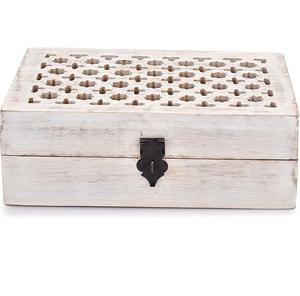 White <b>Wooden</b> Urn for Human Ashes Large <b>Wooden</b> Urn for Cremation Adult Urn <b>Box</b> for Ashes With the Sizes of 8x5x3 cm - Product Image 1