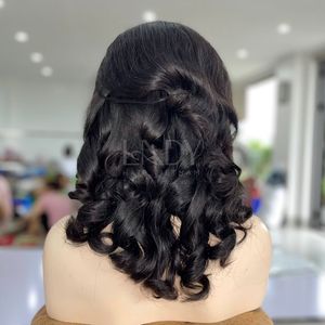 วิกผมลอนสีธรรมชาติขนาดสั้นสำหรับผู้หญิงผิวดำผมคนเวียดนาม100% - Product Image 5
