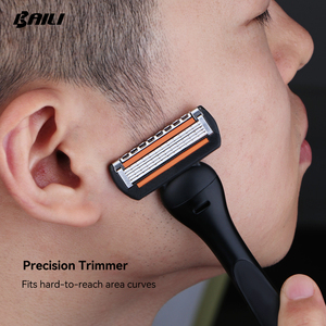 Modern Men's 5 Blade Stainless Steel Trimmer &amp; <strong>Razor</strong> with <strong>Double</strong> Lubricating Strips and Magnetic Handle - Product Image 5