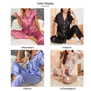 Verano nuevo 2 PSC conjunto de pijamas ropa de casa mujeres patrón hogar patrón mujeres pantalones de manga corta pijama traje de ocio - Product Image 6