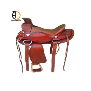 Selle de cheval en cuir occidental de haute qualité avec logo personnalisé, nouveau style - Product Image 1