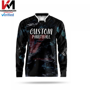 Personnaliser le motif pour le maillot universel respirant à manches longues, chemise de sport avec coudes rembourrés, léger, durable - Product Image 2