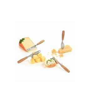Juego de cuchillos para queso de 4 piezas de alta calidad, mango de madera de acero inoxidable duradero, herramientas de queso Premium - Product Image 2