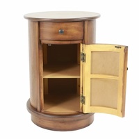 Hochwertiger runder Beistell tisch aus natürlichem Massivholz Modernes Design Wohnzimmer möbel mit installiertem Schubladen schrank für den Heimgebrauch