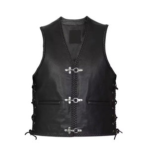 Chaleco de Cuero sin Mangas para Otoño e Invierno, Chaleco de Cuero para Hombre de la Mejor Calidad, Chaleco de Cuero Genuino, MOQ Bajo - Product Image 1