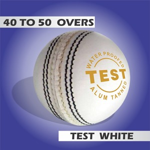 KC ENTERPRISES Pack of 6 Test <b>White</b> Leather <b>Cricket</b> Balls Best Quality International Standard ALUM Tanned Leather Boxed - Product Image 3