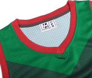 Camiseta de baloncesto atlética personalizable para hombre, camiseta sin mangas deportiva de Hip Hop con cuello en V de malla de poliéster transpirable para adultos - Product Image 1