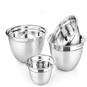 ชามสลัดเยอรมัน202สแตนเลสขนาดใหญ่อุปกรณ์เสริมสำหรับอ่างล้างหน้าชามผลไม้-16ซม. ถึง32ซม. - Product Image 1