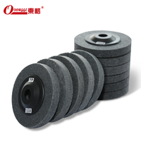 Disque abrasif non tissé en corindon brun de haute qualité 100*16mm, roue de polissage pour meuleuse d'angle 80 # ~600 #   Support en plastique grainé OEM