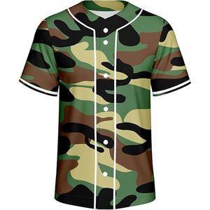 เสื้อเบสบอลมีกระดุมเสื้อกีฬาผ้าโพลีเอสเตอร์เสื้อกีฬาแบบเรียบโลโก้ออกแบบได้ตามต้องการ - Product Image 1