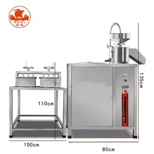 Atomatische 1000Ml Soja Melk Bonen Wrongel Huid Productielijn Sojamelk Tofu Maken Machine Ronde Emmer Type