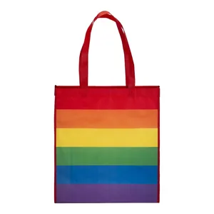 Borse Shopper Arcobaleno in R-PET Ecologiche, Gadget Ecosostenibili, Prodotto Promozionale - Product Image 3