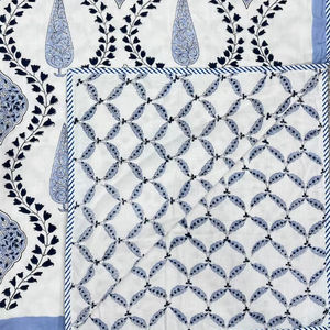 Jaipur Main Bloc Imprimé Réversible Doux Coton Lit Simple Dohar Artisan Made Traditionnel Fabriqué À La Main 100% Coton Dohar - Product Image 2