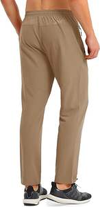 Pantalons de jogging athlétiques pour hommes personnalisés, légers, respirants, à séchage rapide, avec poches zippées pour la salle de sport et l'entraînement - Product Image 5