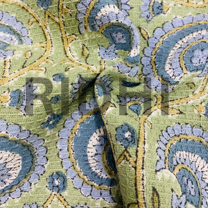 Serviette de cuisine en coton gaufré verdant, fabriquée à la main, imprimée en bloc, écologique, design floral personnalisé, séchage rapide, absorbante, douce - Product Image 4