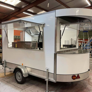 รถพ่วงขายอาหารเคลื่อนที่ทำจากสแตนเลส สำหรับขายขนมขบเคี้ยว ฮอทดอก ไอศกรีม และอาหารจานด่วนอื่นๆ - Product Image 2