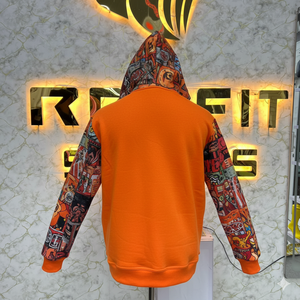 Sudadera con Capucha y Cremallera de Diseño Único, Impresa con Calidad Fina por el Fabricante, Color Marrón, Hecha en Fábrica, Precio Económico, Sudaderas para Hombre - Product Image 4