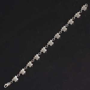 925 Sterling Silver Ayar Crystal Butterfly <b>Bracelet</b> with Black Round Stone Everyday Wear for Women - Product Image 2