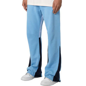 Pantalons de survêtement surdimensionnés en gros, lavage à l'acide, cordon de serrage long, logo personnalisé, pantalons de survêtement évasés, vêtements de rue, pantalons de survêtement amples - Product Image 1