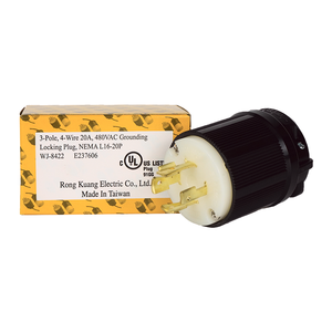 สินค้าคุณภาพ20A L16-20ของ Nema ปลั๊กล็อค480V ที่ทนต่อการเกิดสนิมสำหรับคอมเพรสเซอร์ - Product Image 5