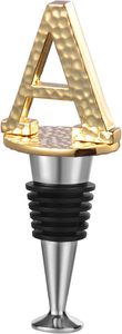 Gold Letter a <b>Wine</b> Bottle Stopper Prosecco <b>Wine</b> Accessories Gift for <b>Wine</b> Lovers Reusable Leak Proof Keep Fresh for Standard - Product Image 5
