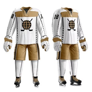 Service OEM Logo personnalisé 100% polyester séchage rapide uniforme de hockey sur glace professionnel fabriqué en usine short maillot de hockey sur glace à bas prix - Product Image 1