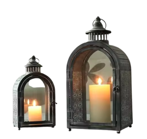 Linterna de metal hecha a mano para la decoración del hogar y del hotel Linterna decorativa de corte láser para Navidad Iluminación decorativa multiocasión - Product Image 5