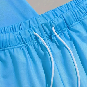 GYM ACTIVE ENTERPRISES 100% Polyester <b>Knitted</b> 2-Piece Winter Men's Short <b>Set</b> Side Strip Eco-Friendly Vintage Custom Logo Design - Product Image 5
