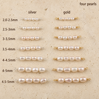 Connecteurs de breloques en or 14K plaqué or, perles de riz ovales d'eau douce de 2-5 mm, enveloppés de fil pour la fabrication permanente de bracelets et colliers DIY