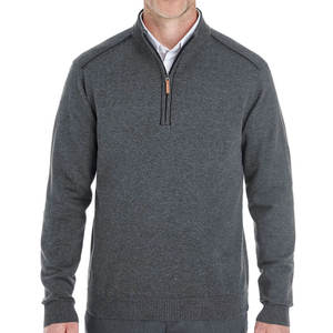 Pull à col en V pour homme en molleton de coton coupe-vent écologique, vente en gros - Product Image 4