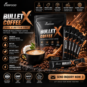 Café Instantáneo Keto para Adelgazar con MCT y L-Carnitina, Bajo en Azúcar, Premix Energético, 25g Sobres, Marca Privada, Malasia - Product Image 1