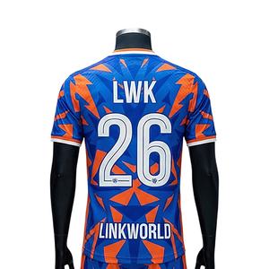 เสื้อยืดฟุตบอลสำหรับผู้ใหญ่แบบสั่งทำพิเศษ พิมพ์ลายแบบซับลิเมชั่น ระบายอากาศได้ดี เหมาะสำหรับการฝึกซ้อมในฤดูร้อน ชุดฟุตบอลสโมสร - Product Image 5