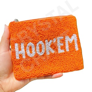 Pochette à monnaie perlée à la main belle personnalisée perlée porte-monnaie portefeuille pour les femmes pochette à monnaie à la mode avec - Product Image 4