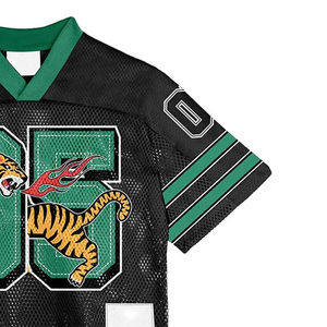 Camiseta de Rugby de Alta Calidad al por Mayor, Uniforme de Fútbol Americano Transpirable con Malla de Transferencia de Calor, 100% Poliéster, Media Manga - Product Image 3