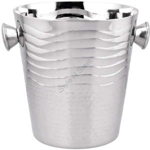 Ensemble de 4 barres en acier inoxydable avec refroidisseur à double éclairage Articles de bar à vin Design classique Cadeau à usage domestique Accessoire en métal durable - Product Image 3