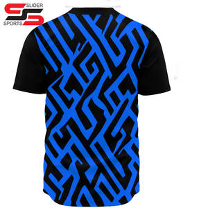 Vente en gros d'usine Maillot de baseball décontracté pour femmes d'été Col en V Bouton 100% polyester Personnalisable Maillot de softball pour adultes - Product Image 2