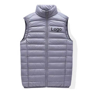 Chaqueta acolchada cálida lisa de invierno para hombre, chaqueta sin mangas suave y ligera de invierno, chaleco de Color sólido, chaqueta para hombre - Product Image 4