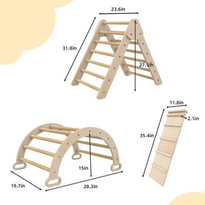 Xiair Children's Foldable <strong>Montessori</strong> Piklers <strong>Climbing</strong> Triangle Frame Indoor Playground <strong>Toys</strong> Kids Wooden Pickler Triangle <strong>Toys</strong> - Product Image 2