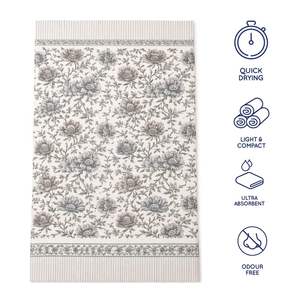 Toalla de Mano Antimicrobiana con Estampado Floral de Pigmentos Premium, de Algodón Tipo Waffle, para Uso en el Hogar, Hotel, Hospital, Adultos, Ecológica - Product Image 5